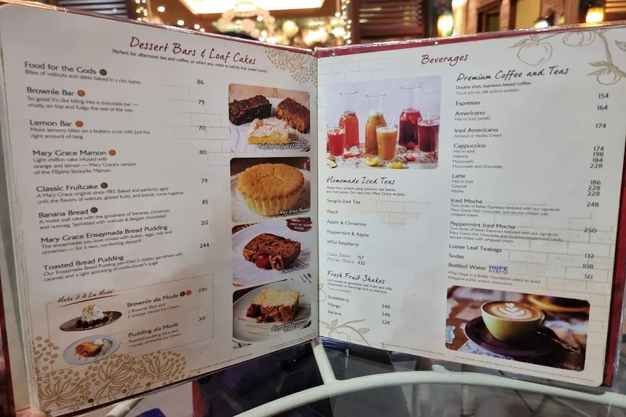 Mary Grace Menu
