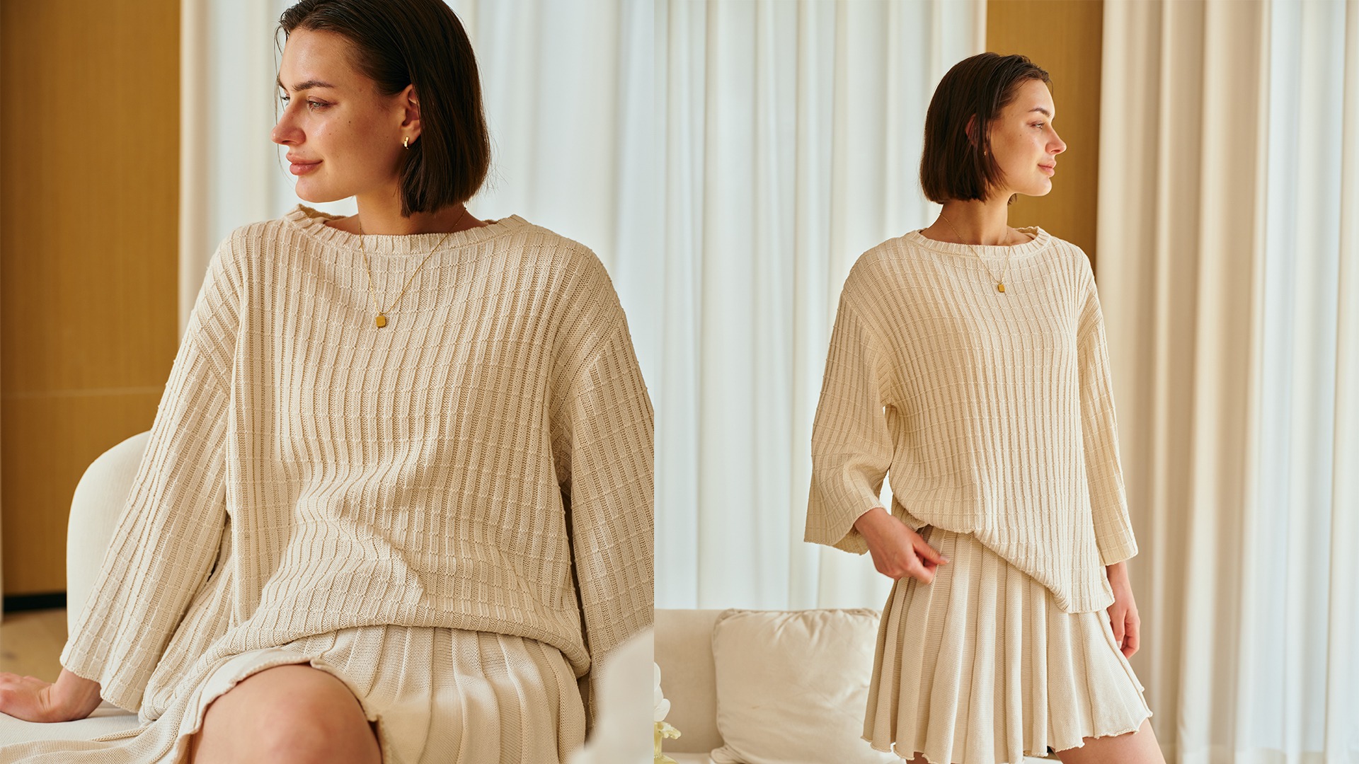 2 Piece Sweater Skirt Set